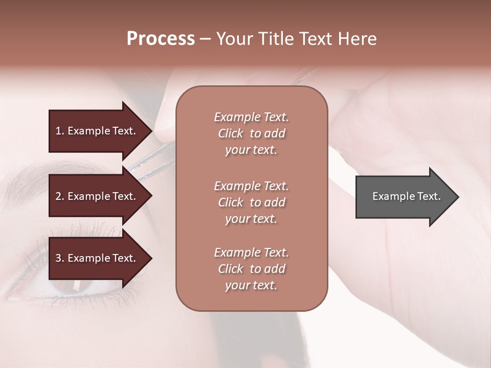 Isolated Eyebrow Tweezers Only Young Women PowerPoint Template