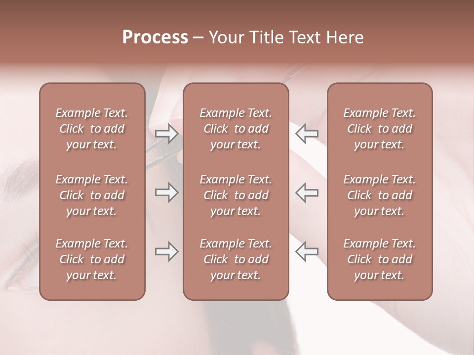 Isolated Eyebrow Tweezers Only Young Women PowerPoint Template
