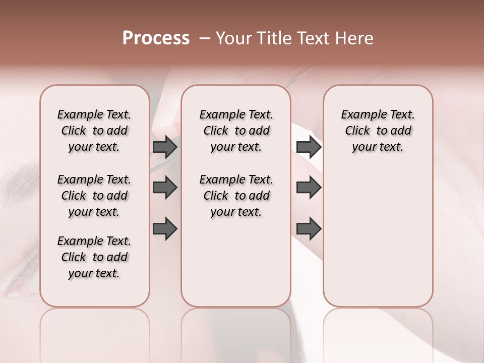 Isolated Eyebrow Tweezers Only Young Women PowerPoint Template