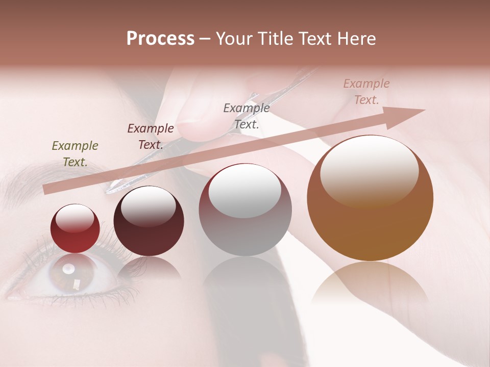 Isolated Eyebrow Tweezers Only Young Women PowerPoint Template