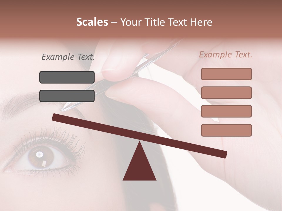 Isolated Eyebrow Tweezers Only Young Women PowerPoint Template