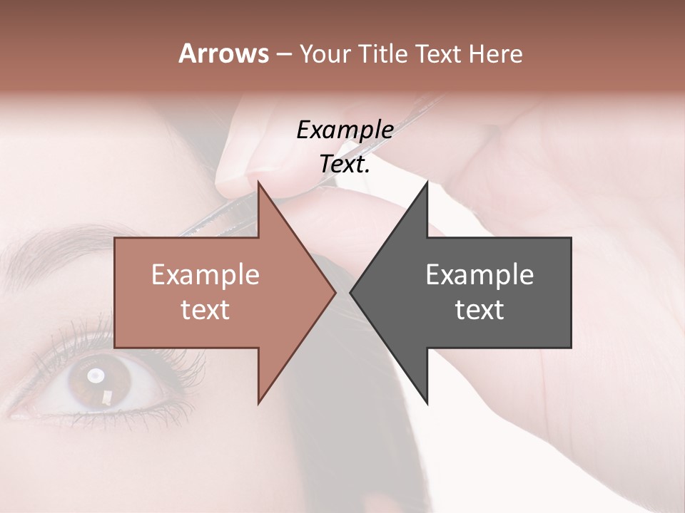 Isolated Eyebrow Tweezers Only Young Women PowerPoint Template
