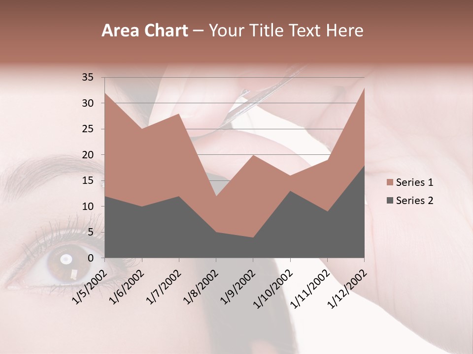 Isolated Eyebrow Tweezers Only Young Women PowerPoint Template