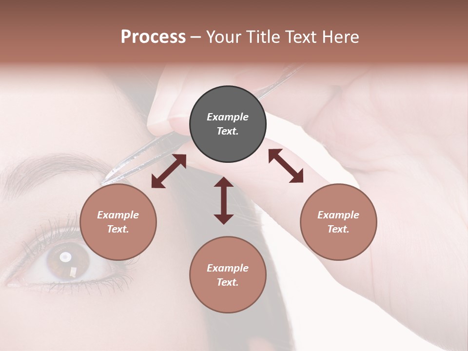 Isolated Eyebrow Tweezers Only Young Women PowerPoint Template