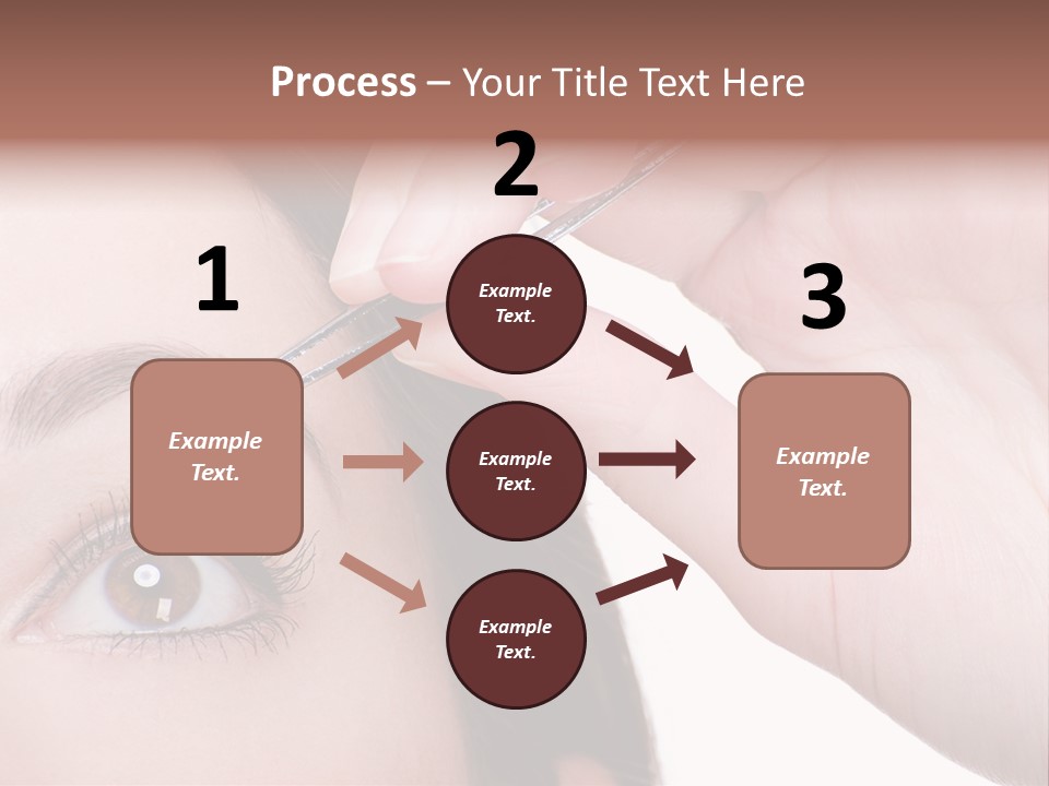 Isolated Eyebrow Tweezers Only Young Women PowerPoint Template