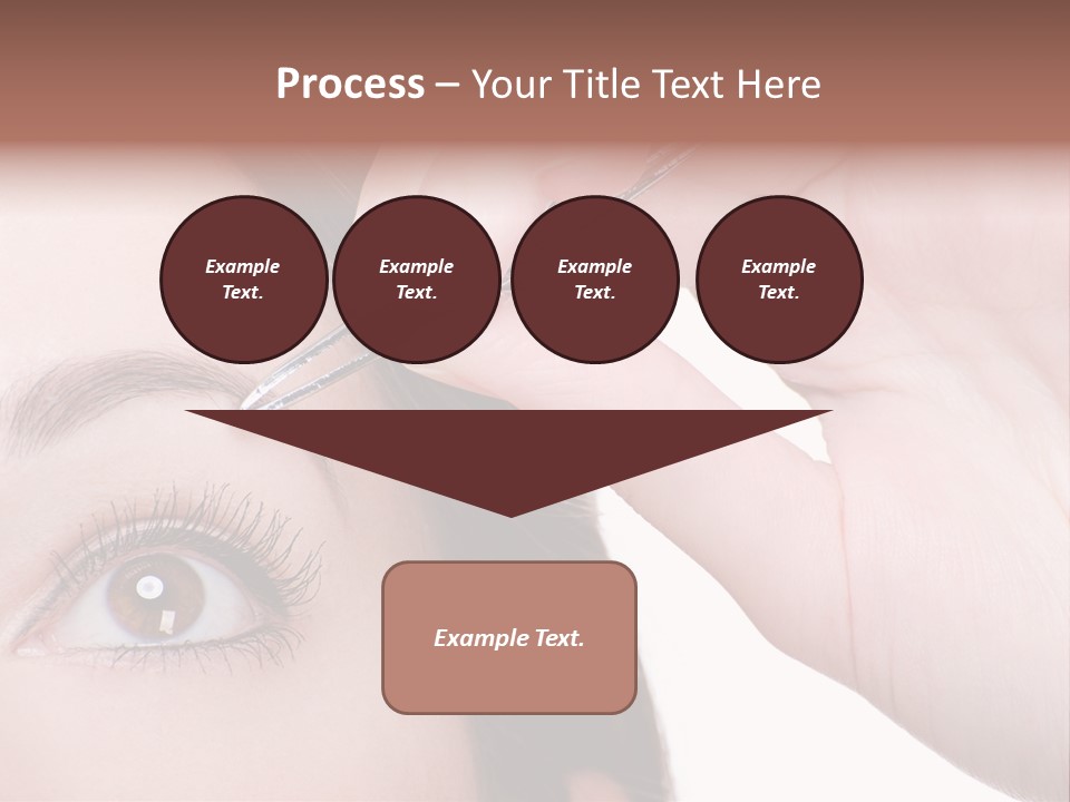Isolated Eyebrow Tweezers Only Young Women PowerPoint Template