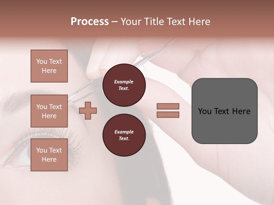 Isolated Eyebrow Tweezers Only Young Women PowerPoint Template