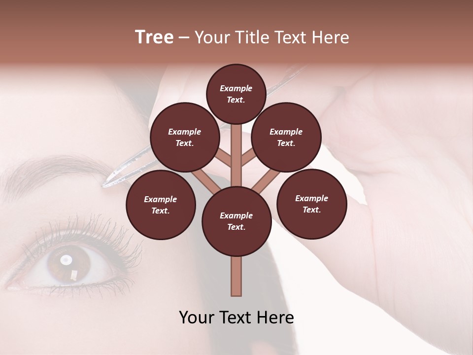 Isolated Eyebrow Tweezers Only Young Women PowerPoint Template