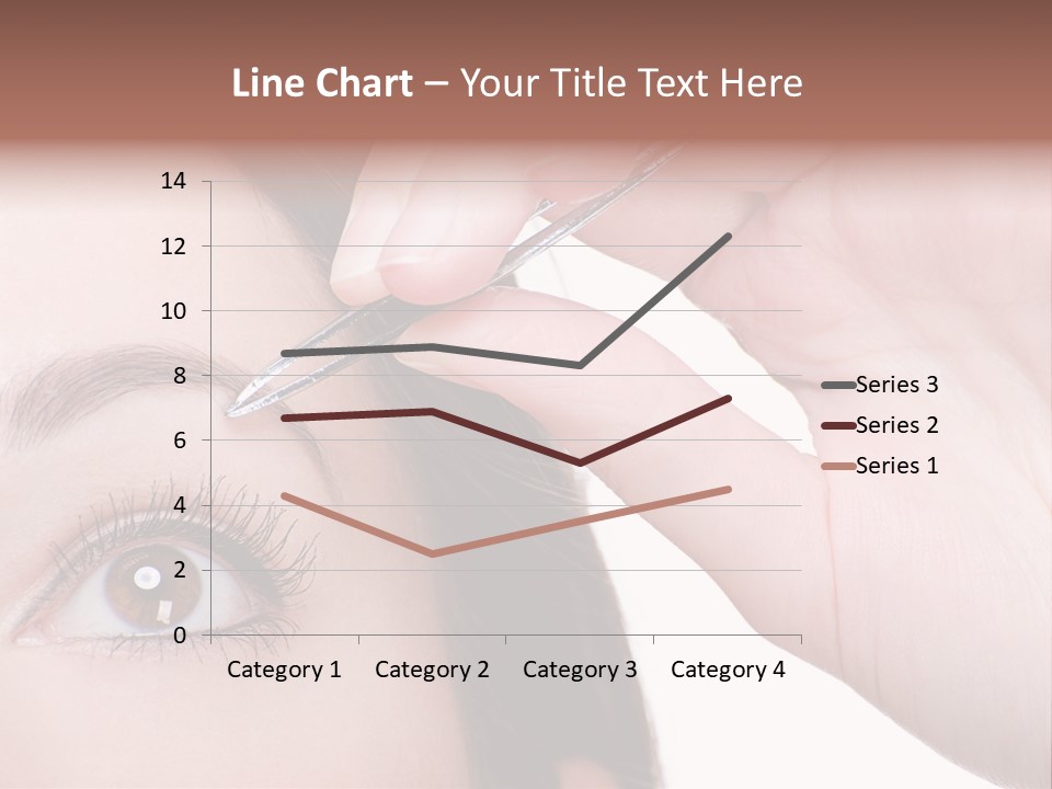 Isolated Eyebrow Tweezers Only Young Women PowerPoint Template