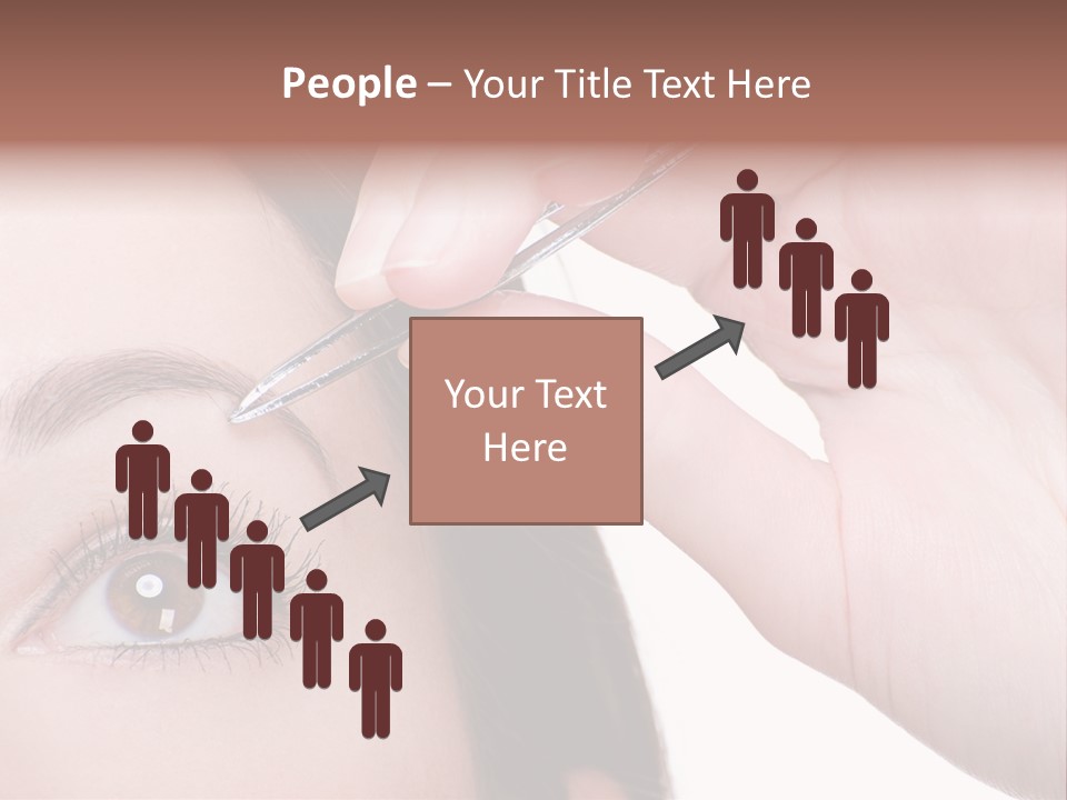 Isolated Eyebrow Tweezers Only Young Women PowerPoint Template