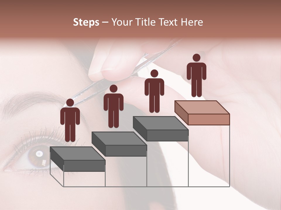 Isolated Eyebrow Tweezers Only Young Women PowerPoint Template