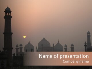 Mosque Punjab Religion PowerPoint Template
