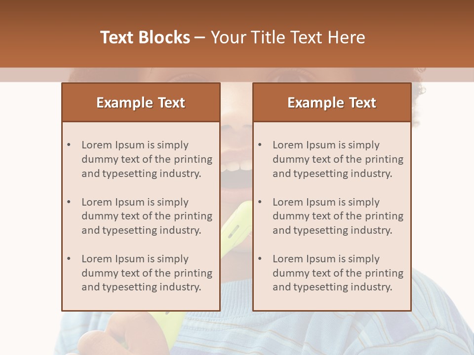 Happy Daughter Expression PowerPoint Template