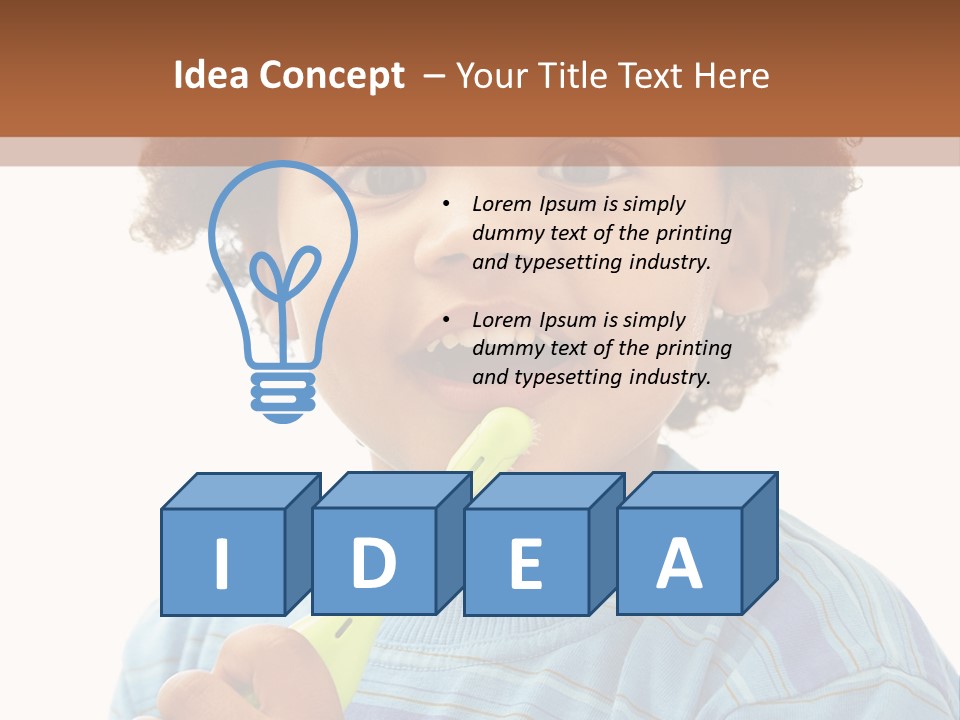 Happy Daughter Expression PowerPoint Template