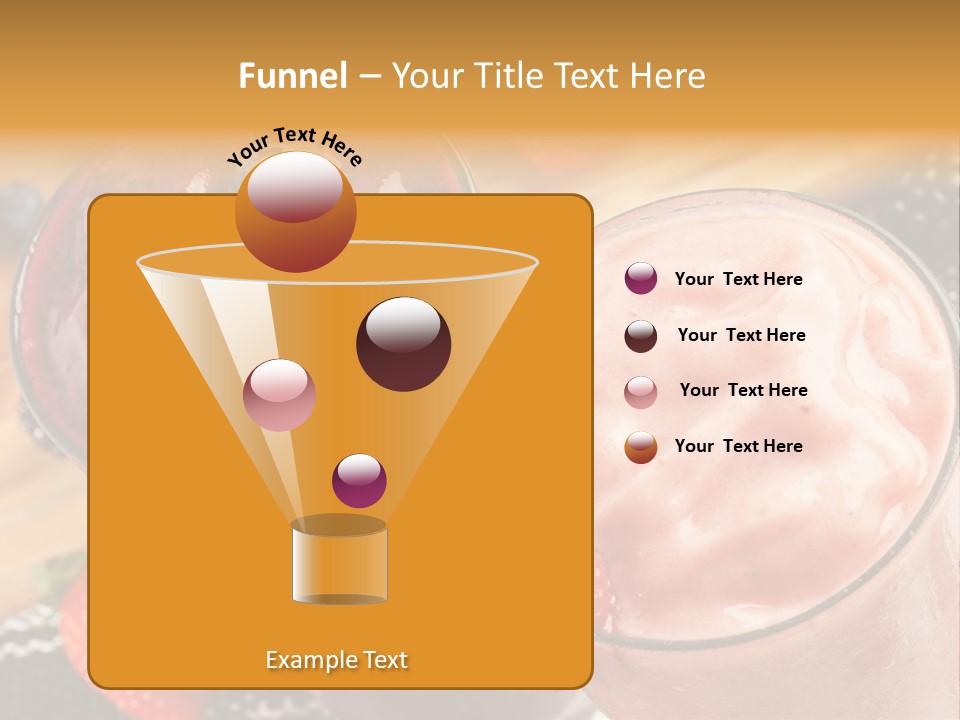Two Glasses Of Smoothie With Strawberries On A Table PowerPoint Template