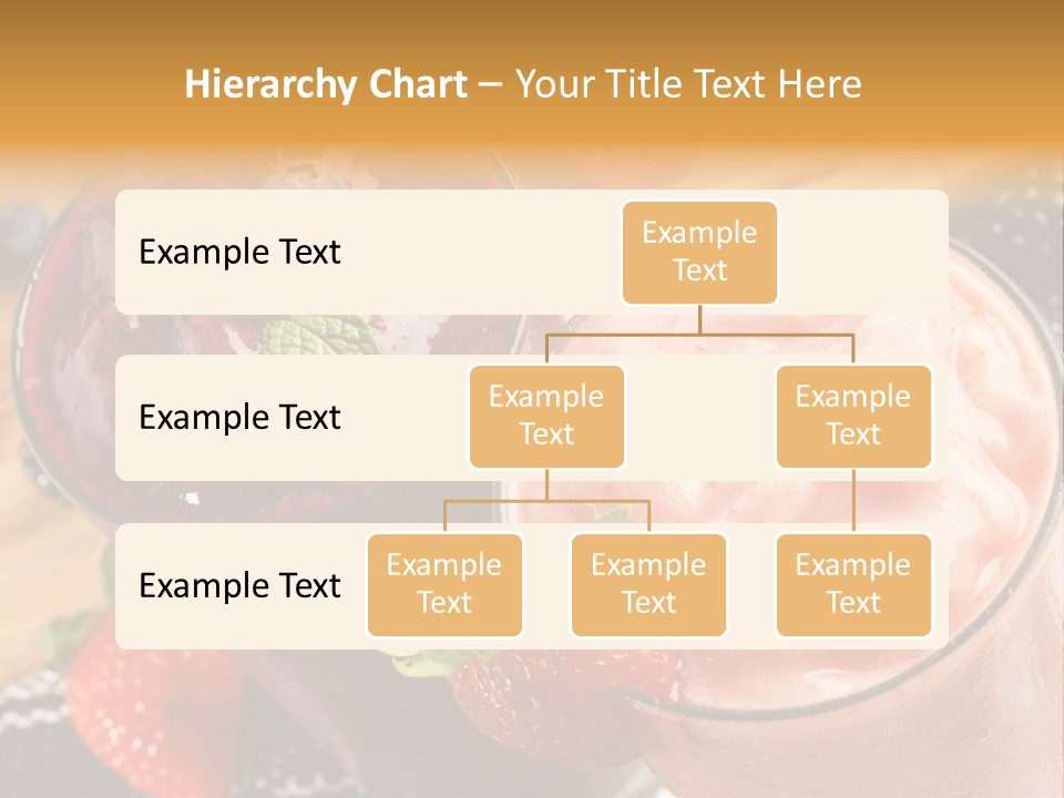Two Glasses Of Smoothie With Strawberries On A Table PowerPoint Template