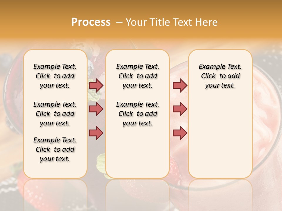 Two Glasses Of Smoothie With Strawberries On A Table PowerPoint Template