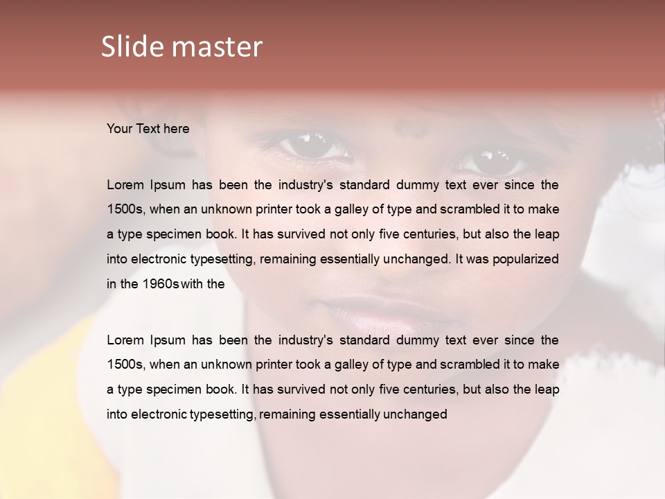 Traditional Little Girl Child PowerPoint Template