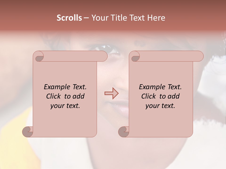 Traditional Little Girl Child PowerPoint Template