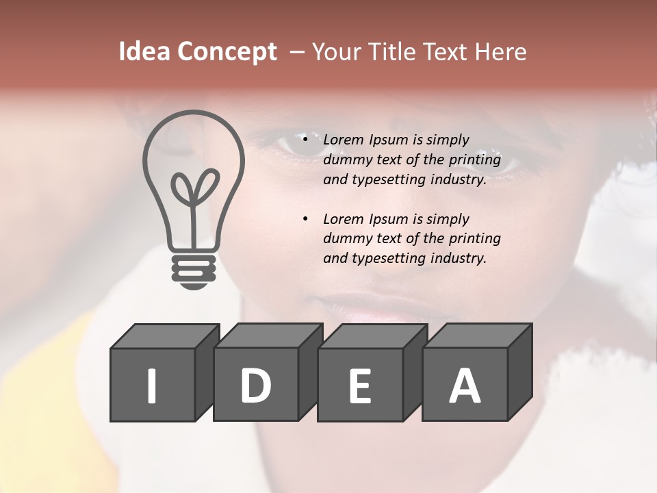 Traditional Little Girl Child PowerPoint Template