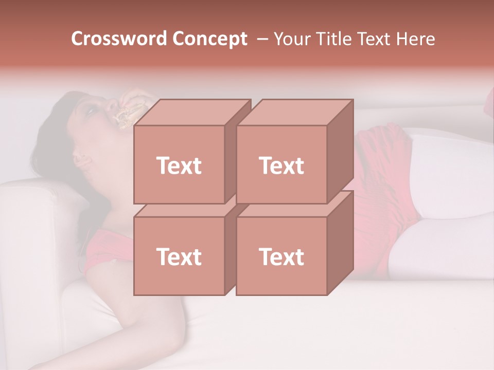 Television Woman Chubby PowerPoint Template