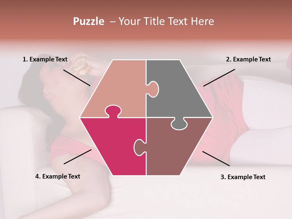 Television Woman Chubby PowerPoint Template