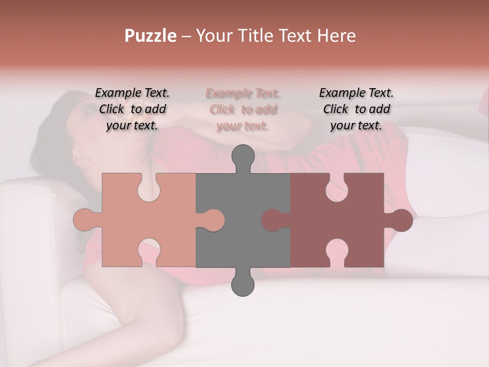 Television Woman Chubby PowerPoint Template