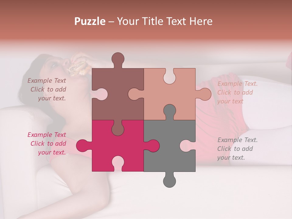 Television Woman Chubby PowerPoint Template