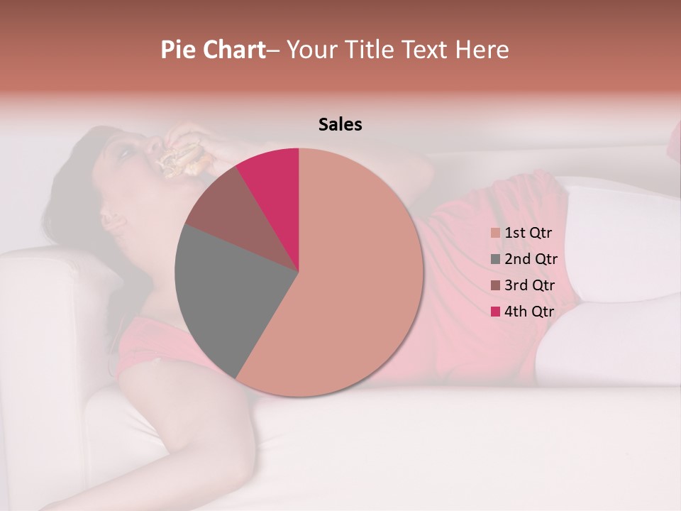 Television Woman Chubby PowerPoint Template