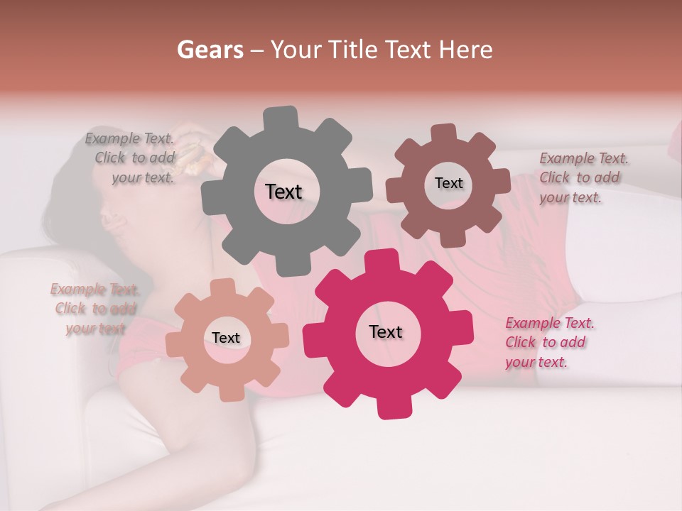 Television Woman Chubby PowerPoint Template