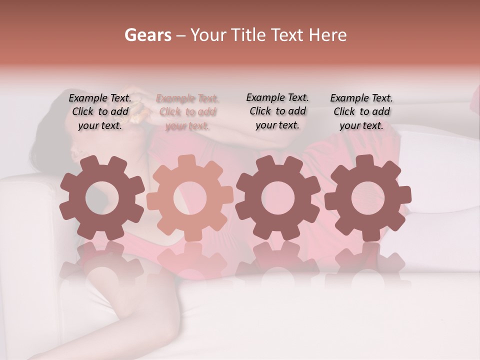 Television Woman Chubby PowerPoint Template