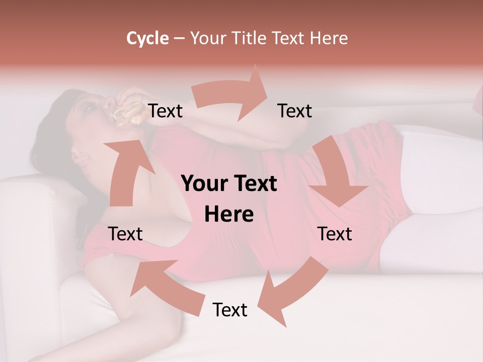 Television Woman Chubby PowerPoint Template