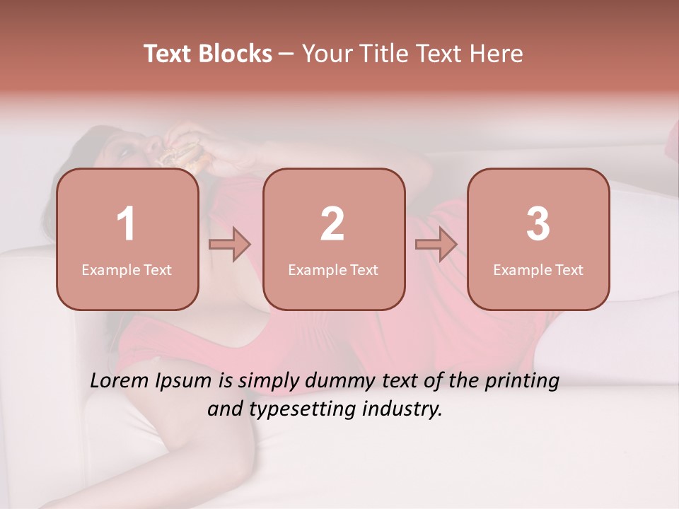 Television Woman Chubby PowerPoint Template