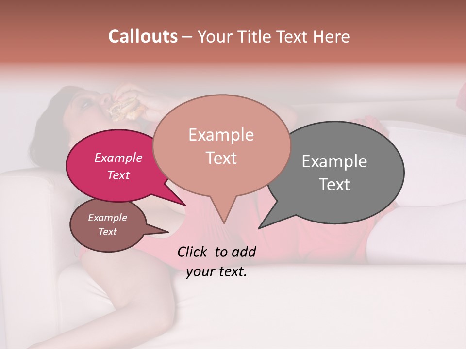 Television Woman Chubby PowerPoint Template