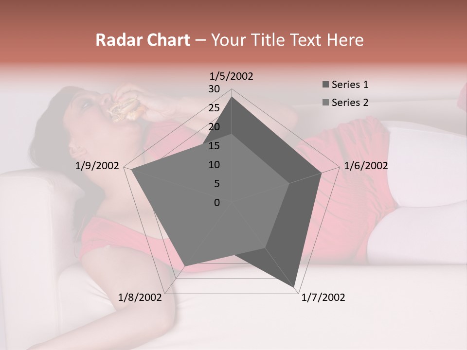 Television Woman Chubby PowerPoint Template