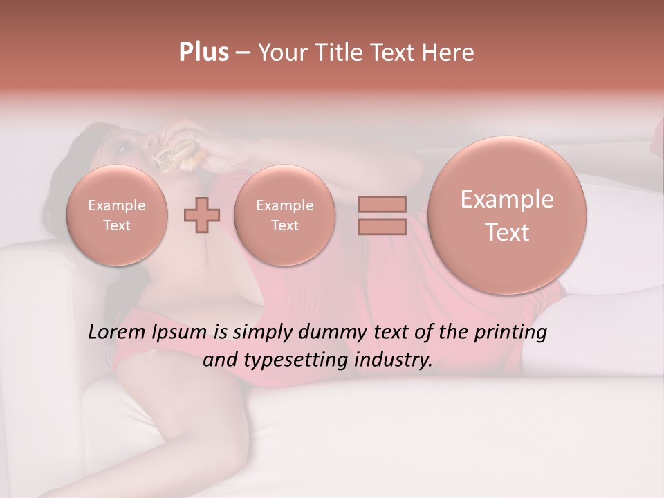 Television Woman Chubby PowerPoint Template