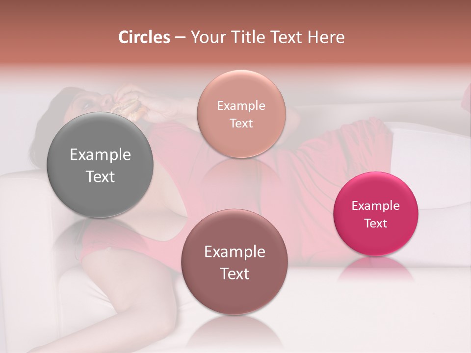 Television Woman Chubby PowerPoint Template