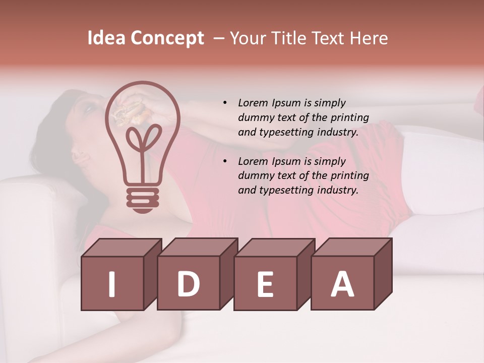 Television Woman Chubby PowerPoint Template