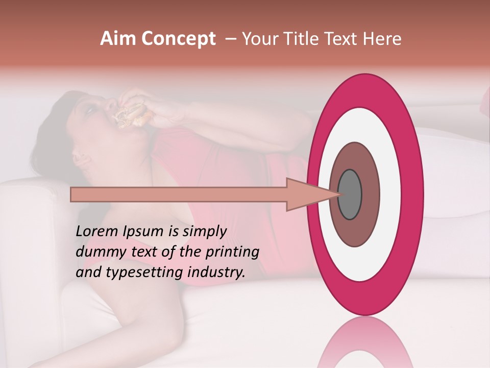 Television Woman Chubby PowerPoint Template