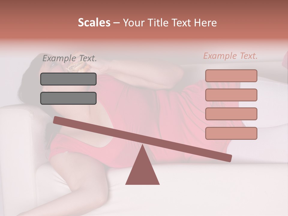 Television Woman Chubby PowerPoint Template