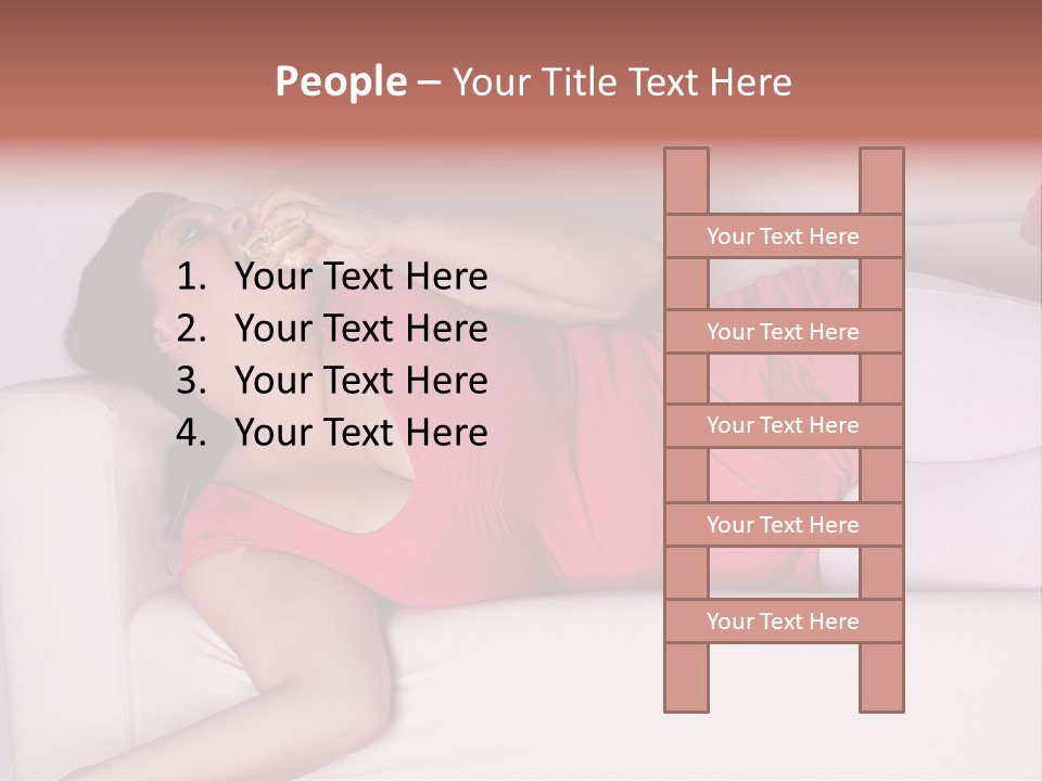 Television Woman Chubby PowerPoint Template