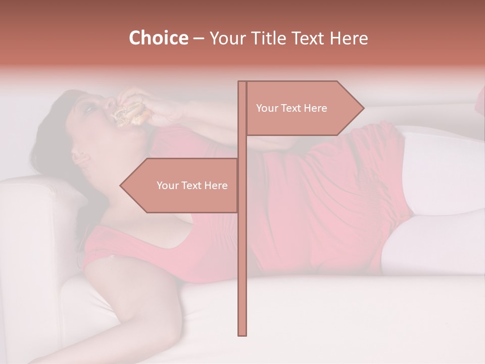 Television Woman Chubby PowerPoint Template