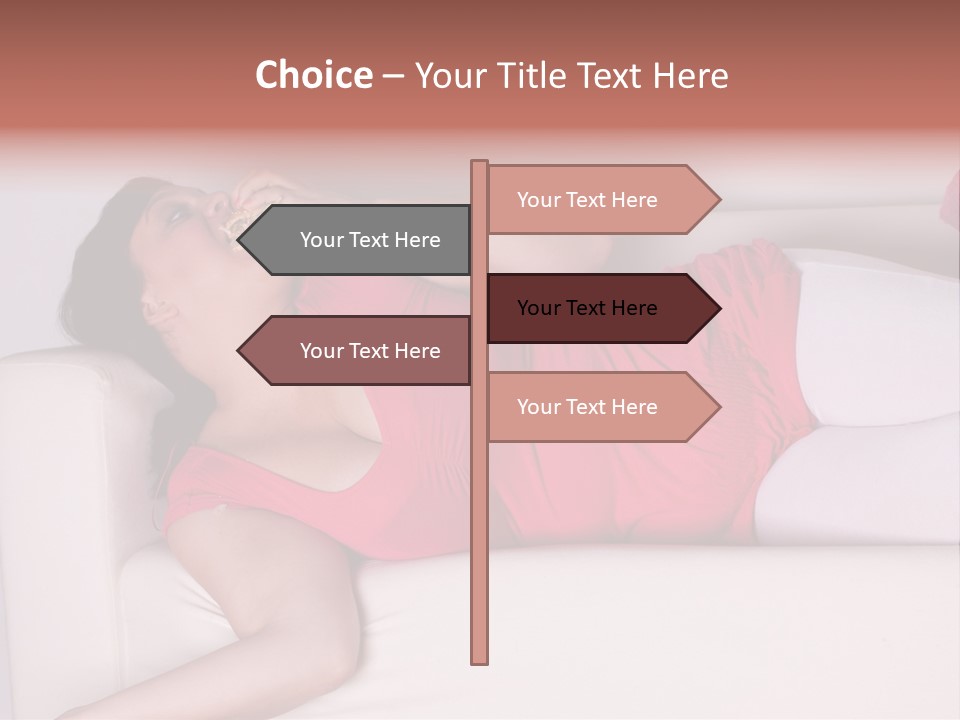 Television Woman Chubby PowerPoint Template