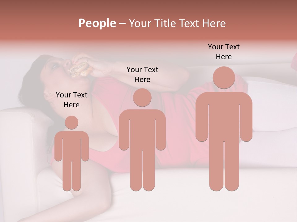 Television Woman Chubby PowerPoint Template