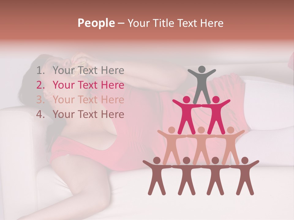 Television Woman Chubby PowerPoint Template