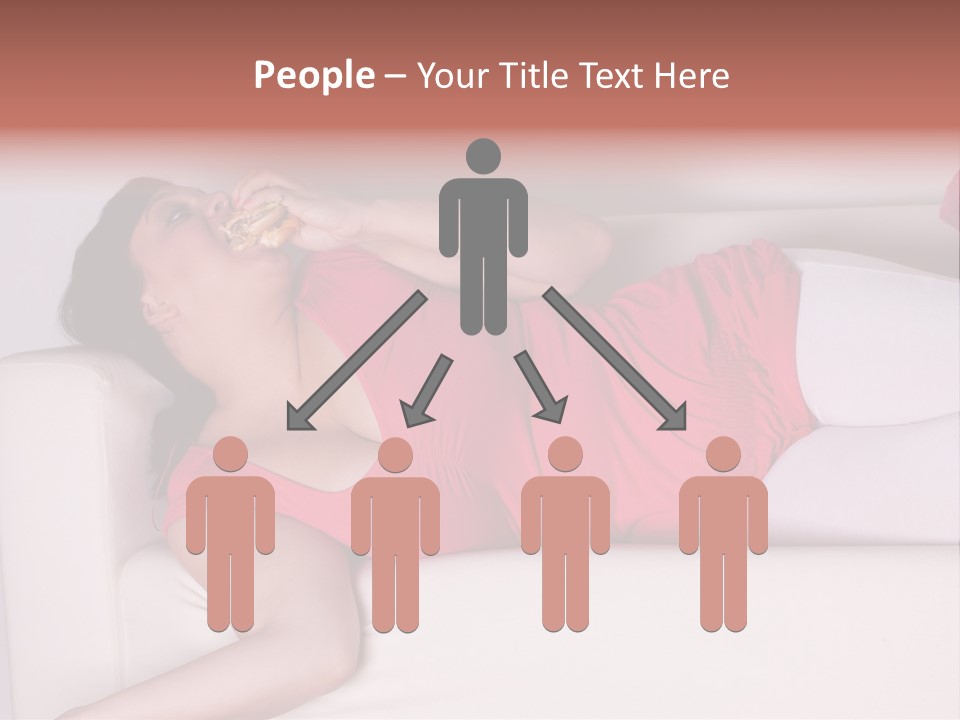 Television Woman Chubby PowerPoint Template