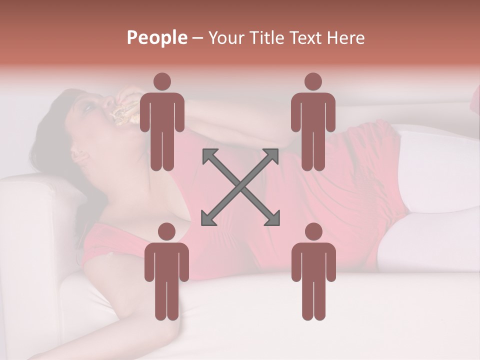 Television Woman Chubby PowerPoint Template