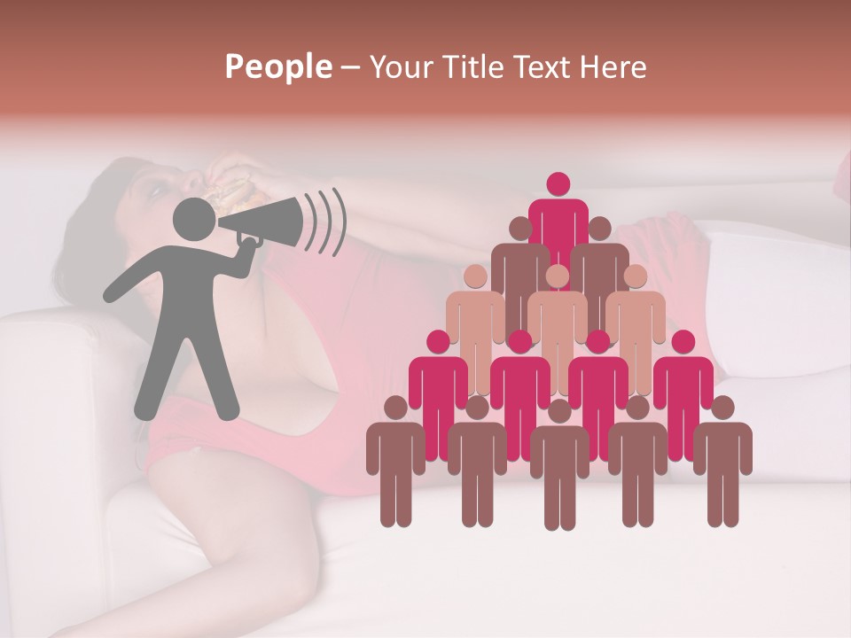 Television Woman Chubby PowerPoint Template