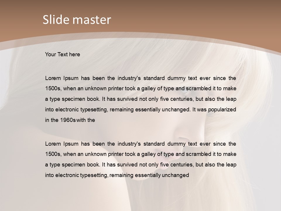 Back Desire Hair PowerPoint Template