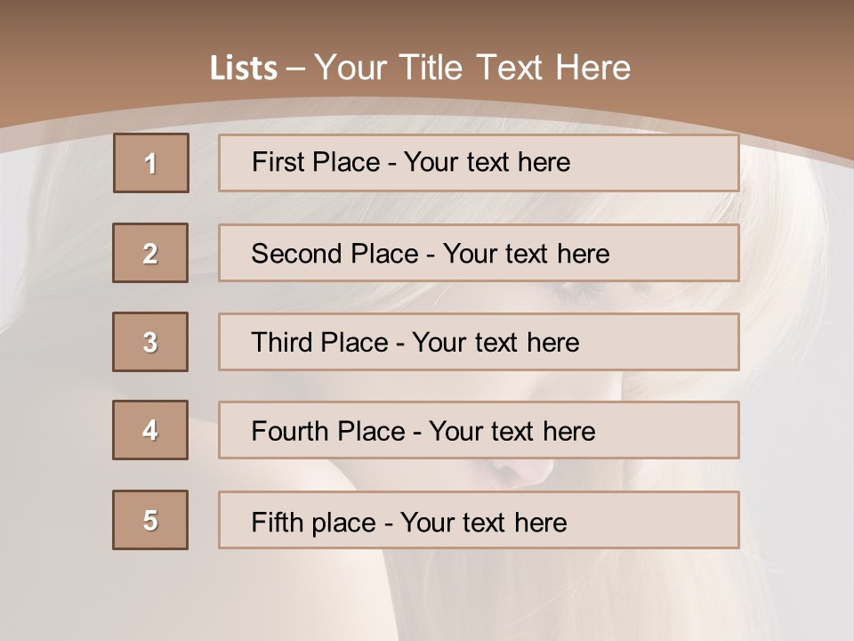 Back Desire Hair PowerPoint Template